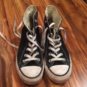Black high top converse